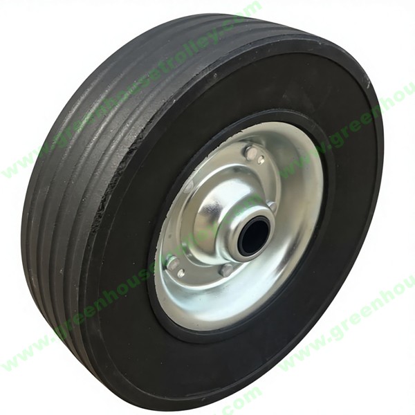6 8 9 10 Inch Solid Rubber Wheel for Jockey Wheels 10 Inch Solid Rubber Wheel and Tire for Garbage Bin