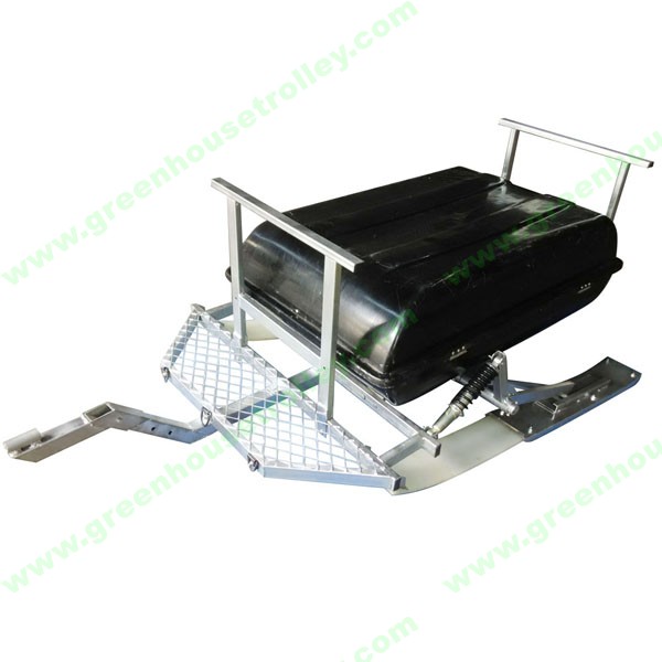 Snowmobile ATV Box Trailer Snowmobile Dolly & Carrier Double Sled with Accessories for Winter Sports & Log Sled